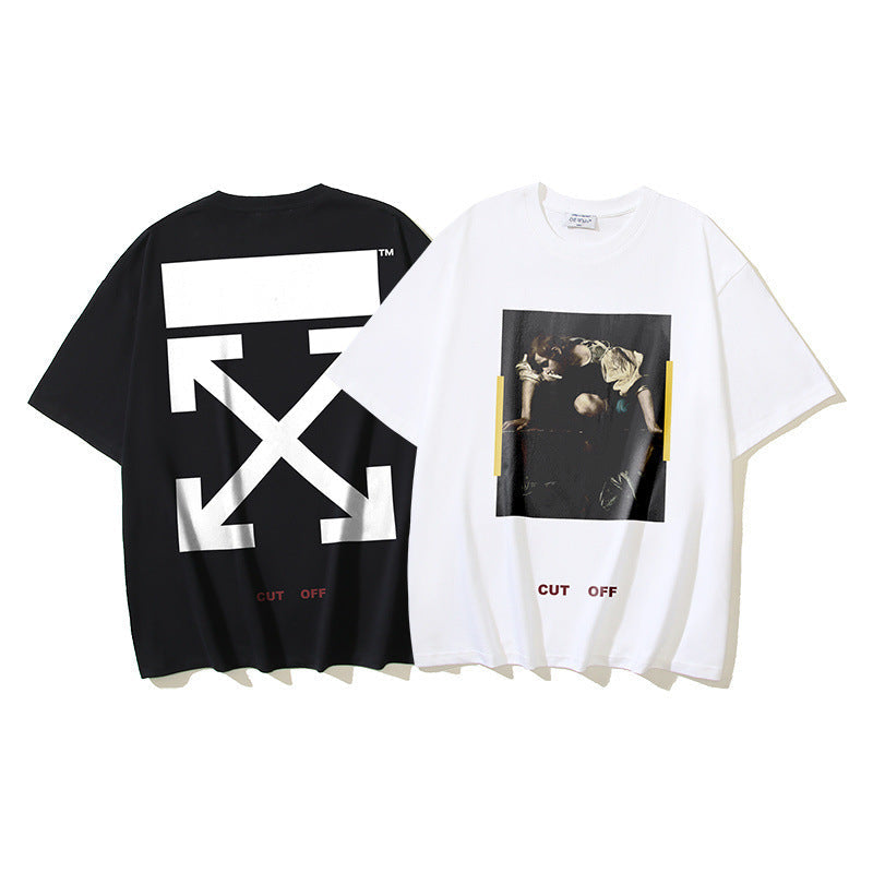 Off-White Letter and Arrow Graphic Short Sleeve Crewneck T-Shirt