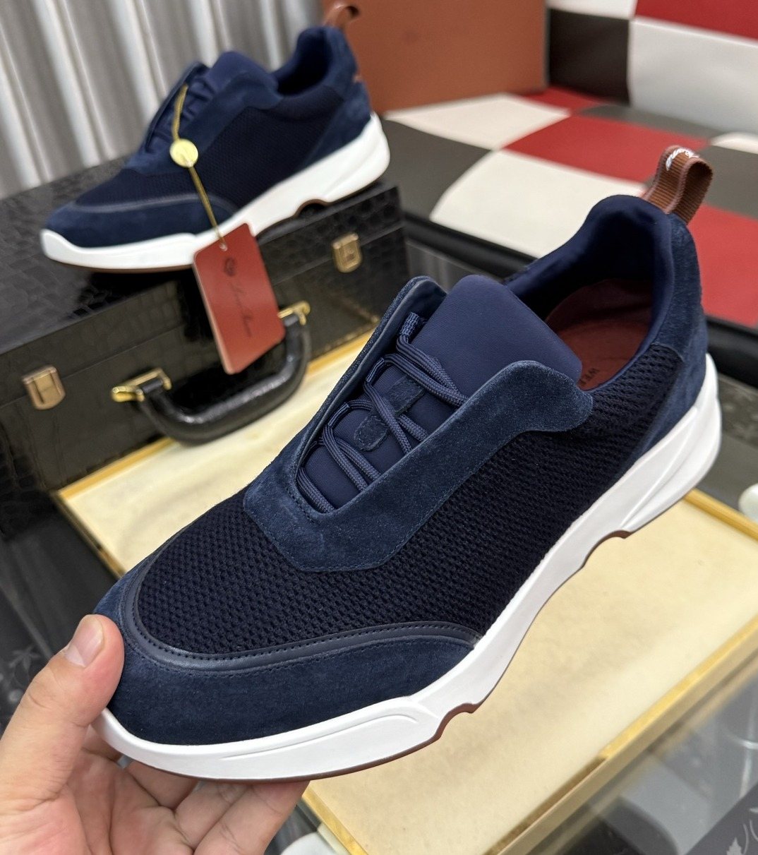 Loro Piana WeekendWalk Men's Lace-Up Sneakers